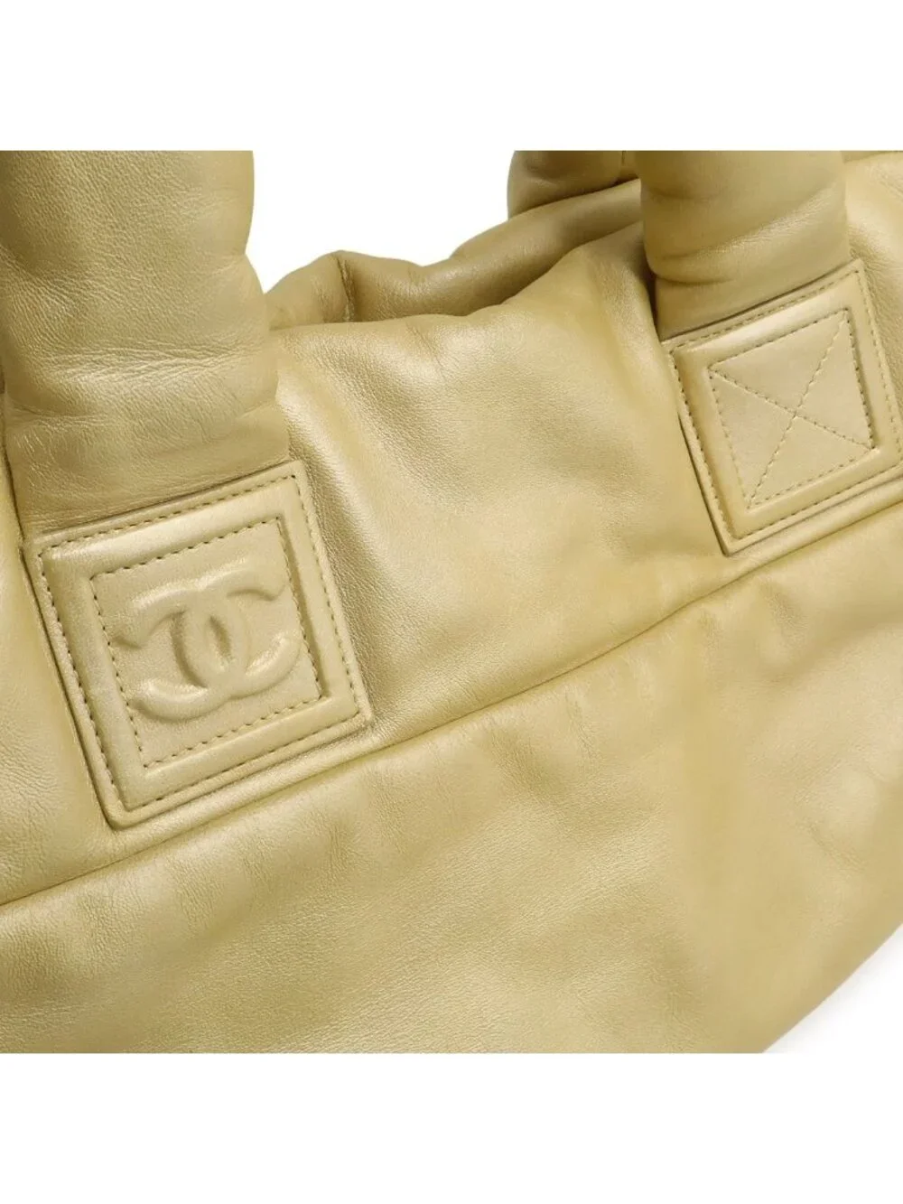 Chanel Coco Cocoon Small Tote Nylon Leather Gold